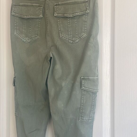 SPANX women's stretch twill ankle cargo pant in soft sage size M-Good Condition - Picture 11 of 11